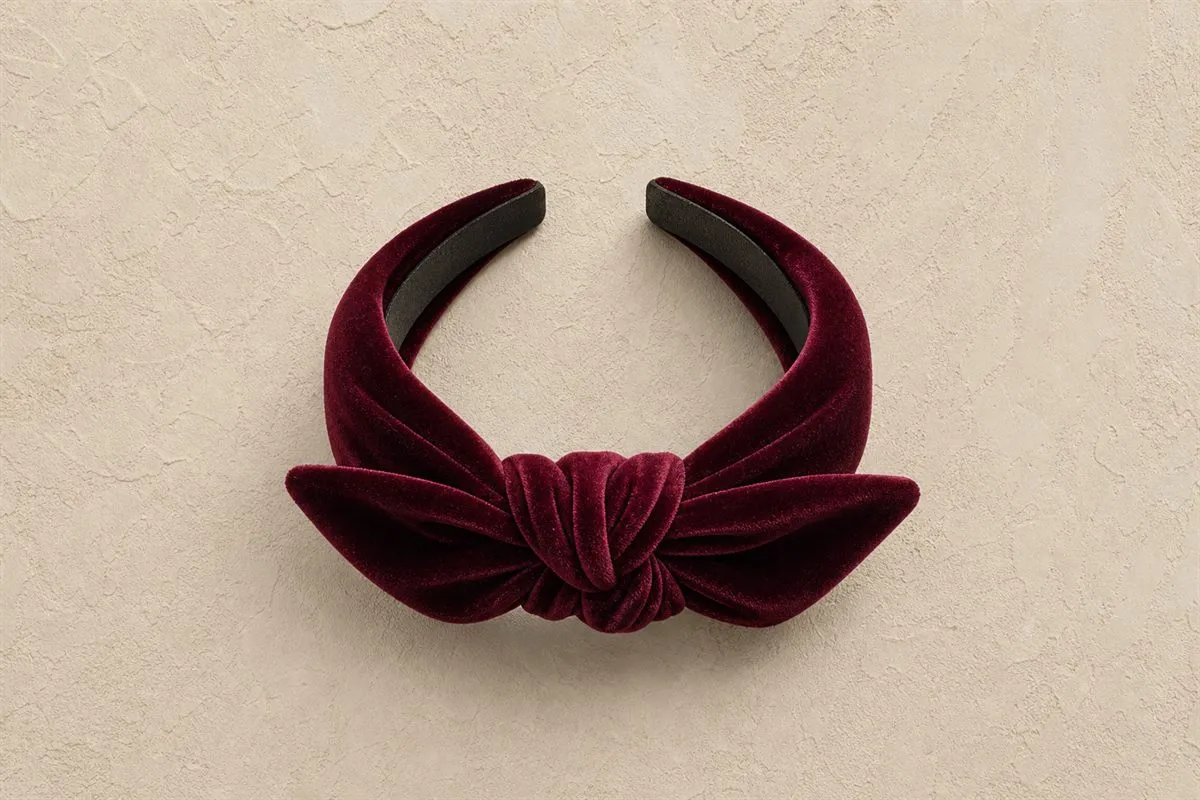 Bandeau Cheveux Noué Velours Studio