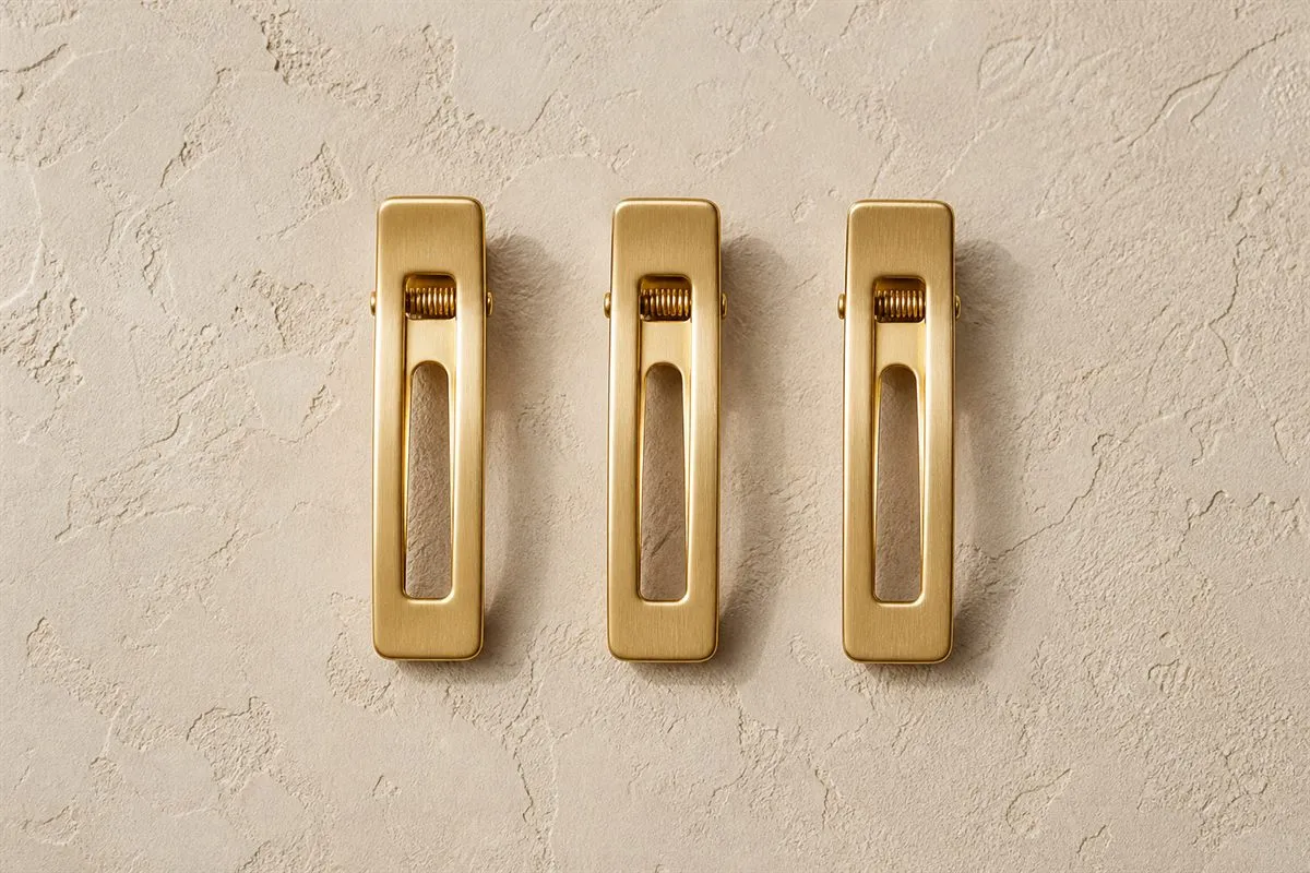 Trio de Mini Barrettes Dorées No.18