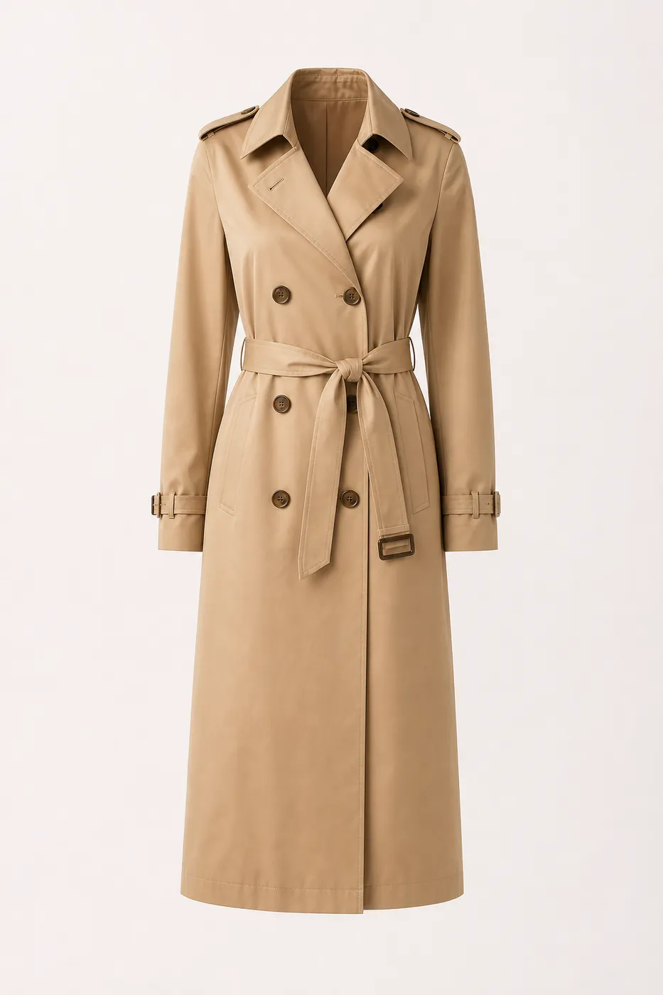 Long Coated Cotton Trench House